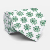 Holiday Snowflake Plaid Pattern Green Neck Tie Krawatte (Gerollt)