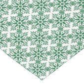 Holiday Snowflake Plaid Pattern Green Table Runner Kurzer Tischläufer (Ecke)