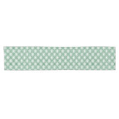 Holiday Snowflake Plaid Pattern Green Table Runner Kurzer Tischläufer (Horizontal)