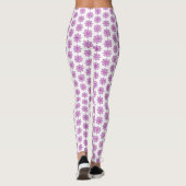 Holiday Snowflake Plaid Pattern Pink Leggings (Rückseite)