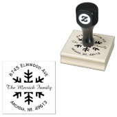 Holiday Snowflake Rücksendeadresse Gummi Briefmark Gummistempel (Stempel)