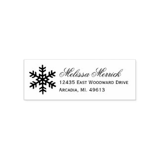 Holiday Snowflake Rücksendeadresse Gummi Briefmark Permastempel