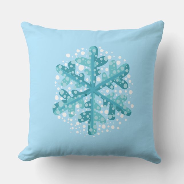 Holiday Snowflake Throw Kissen (Vorderseite)