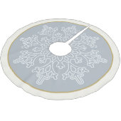 Holiday Snowflake Tree Skirt Polyester Weihnachtsbaumdecke (Schrägansicht)