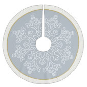 Holiday Snowflake Tree Skirt Polyester Weihnachtsbaumdecke (Vorderseite)