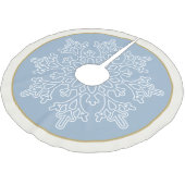 Holiday Snowflake Tree Skirt Polyester Weihnachtsbaumdecke (Schrägansicht)