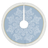 Holiday Snowflake Tree Skirt Polyester Weihnachtsbaumdecke (Vorderseite)