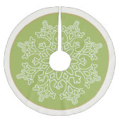 Holiday Snowflake Tree Skirt Polyester Weihnachtsbaumdecke (Vorderseite)