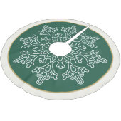 Holiday Snowflake Tree Skirt Polyester Weihnachtsbaumdecke (Schrägansicht)