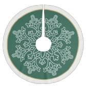 Holiday Snowflake Tree Skirt Polyester Weihnachtsbaumdecke (Vorderseite)