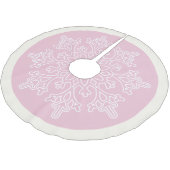 Holiday Snowflake Tree Skirt Polyester Weihnachtsbaumdecke (Schrägansicht)