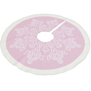 Holiday Snowflake Tree Skirt Polyester Weihnachtsbaumdecke