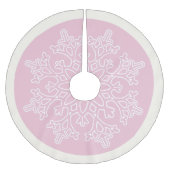Holiday Snowflake Tree Skirt Polyester Weihnachtsbaumdecke (Vorderseite)