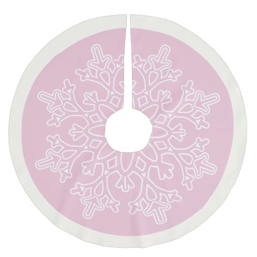 Holiday Snowflake Tree Skirt Polyester Weihnachtsbaumdecke (Vorderseite)