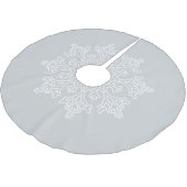 Holiday Snowflake Tree Skirt Polyester Weihnachtsbaumdecke (Schrägansicht)
