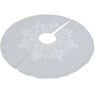 Holiday Snowflake Tree Skirt Polyester Weihnachtsbaumdecke