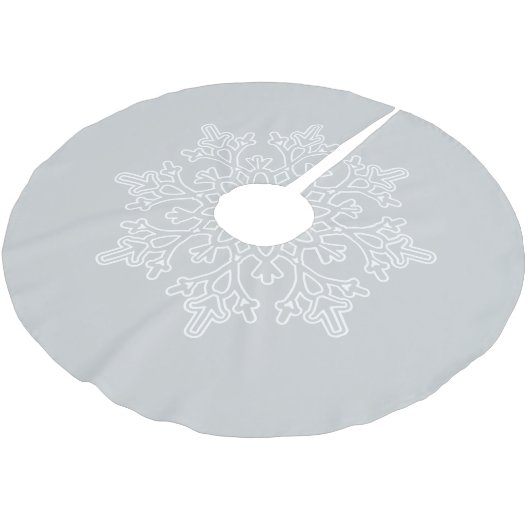 Holiday Snowflake Tree Skirt Polyester Weihnachtsbaumdecke (Schrägansicht)