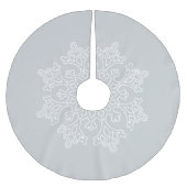 Holiday Snowflake Tree Skirt Polyester Weihnachtsbaumdecke (Vorderseite)