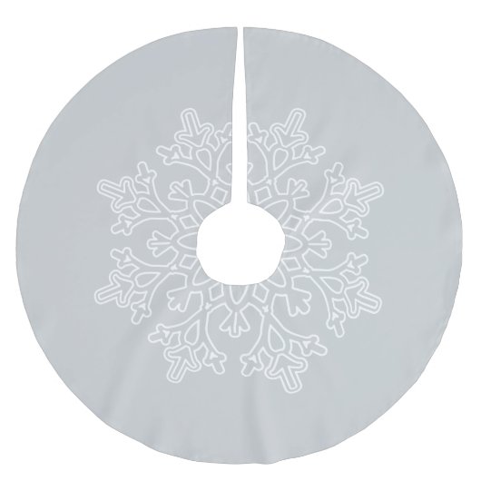 Holiday Snowflake Tree Skirt Polyester Weihnachtsbaumdecke (Vorderseite)