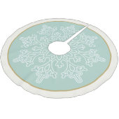 Holiday Snowflake Tree Skirt Polyester Weihnachtsbaumdecke (Schrägansicht)
