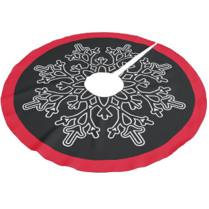 Holiday Snowflake Tree Skirt Polyester Weihnachtsbaumdecke