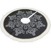 Holiday Snowflake Tree Skirt Polyester Weihnachtsbaumdecke (Schrägansicht)