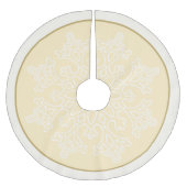 Holiday Snowflake Tree Skirt Polyester Weihnachtsbaumdecke (Vorderseite)