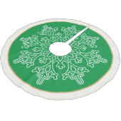 Holiday Snowflake Tree Skirt Polyester Weihnachtsbaumdecke (Schrägansicht)