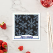 Holiday Snowflakes Blue Christmas Napkins Serviette (Beispiel)