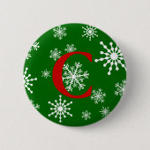 Holiday Snowflakes Button (Vorderseite)