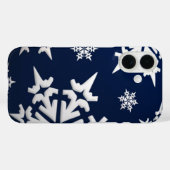 Holiday Snowflakes Case-Mate iPhone Hülle (Rückseite (Horizontal))