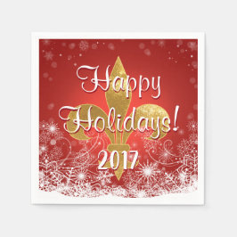 Holiday Snowflakes Cocktail Napkins Serviette