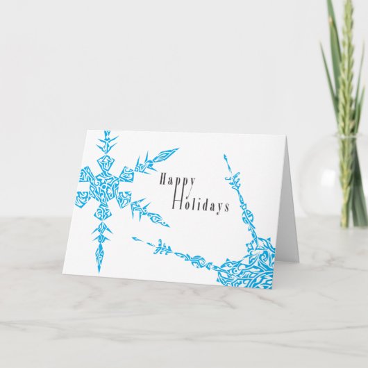 Holiday Snowflakes Feiertagskarte (Vorderseite)