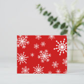Holiday Snowflakes Feiertagspostkarte (Stehend Vorderseite)