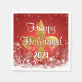Holiday Snowflakes Fleur Serviette (Vorderseite)