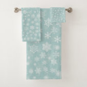 Holiday Snowflakes Frohe Weihnachten Badhandtuch Set (Insitu)