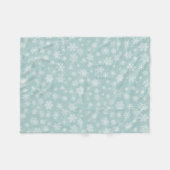 Holiday Snowflakes Frohe Weihnachten Fleecedecke (Vorderseite (Horizontal))