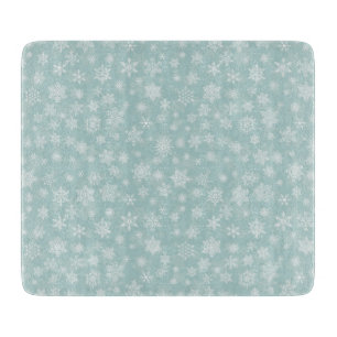 Holiday Snowflakes Frohe Weihnachten Schneidebrett