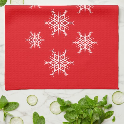 Holiday Snowflakes Geschirrtuch (Gefaltet)