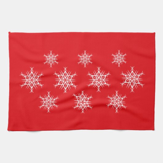 Holiday Snowflakes Geschirrtuch (Horizontal)