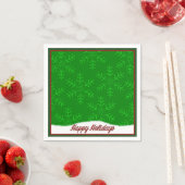 Holiday Snowflakes Green Christmas Napkins Serviette (Beispiel)