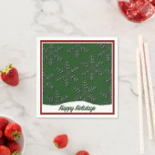 Holiday Snowflakes Green Christmas Napkins Serviette (Beispiel)