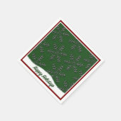 Holiday Snowflakes Green Christmas Napkins Serviette (Ecke)