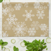 Holiday Snowflakes Küche Handtuch (Gefaltet)