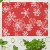Holiday Snowflakes Küche Handtuch (Gefaltet)