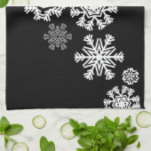 Holiday Snowflakes Küche Handtuch (Gefaltet)