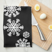 Holiday Snowflakes Küche Handtuch (Viertel Falte)