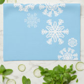 Holiday Snowflakes Küche Handtuch (Gefaltet)
