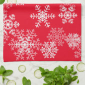 Holiday Snowflakes Küche Handtuch (Gefaltet)
