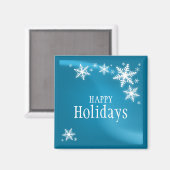 Holiday Snowflakes Magnet (Vorderseite/Rückseite)